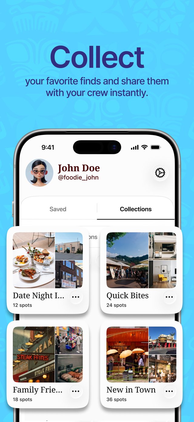 Collect your favorite finds and share them with your crew